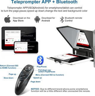 Teleprompter Desview T2 para Tablet/Smartphone
