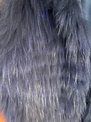 Chaleco pelo mapache azul marino Talla 38