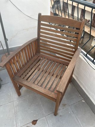 2 Sillones de Teka con Cojines