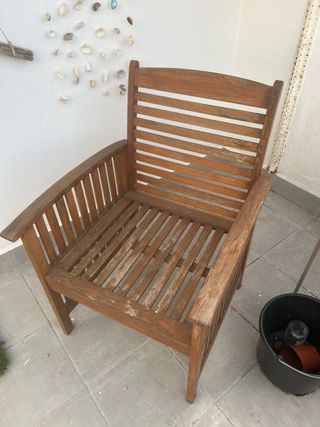 2 Sillones de Teka con Cojines