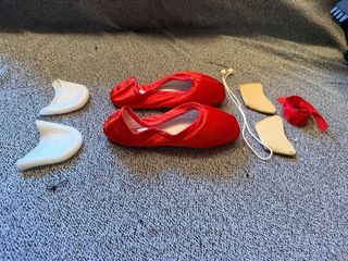 Puntas de Ballet Rojas y Beige talla 38 a estrenar