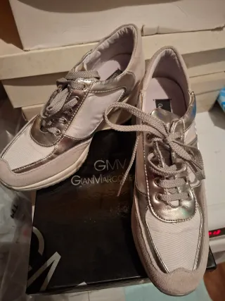 Sneakers Gian Marco Venturi Beige/Argento