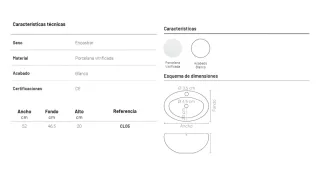 Lavabo Rodeo para encastrar (Artecristal)