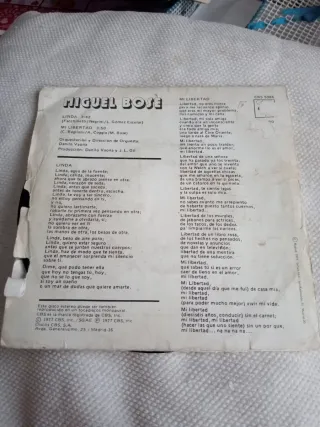 Vinilo Miguel Bosé Linda