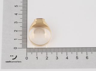 sello oro 18k con piedra con circonita
