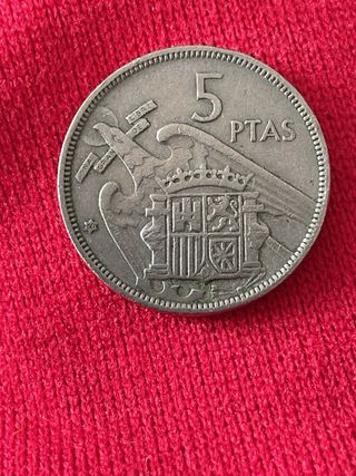 Moneda Francisco Franco año 1957 Acuñada : 60