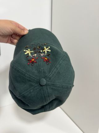 Gorra Tex Algodón Bordada Flores