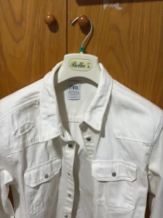 Camicia jeans Zara bianca L uomo