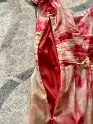 Abito Penny Black floreale rosa rosso