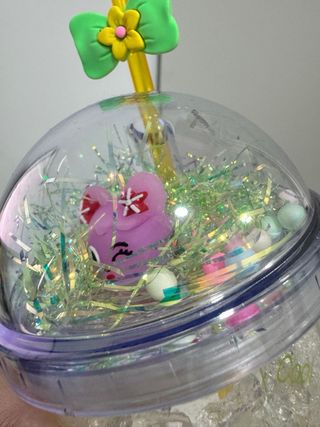 Vaso congelador con figura y pajita