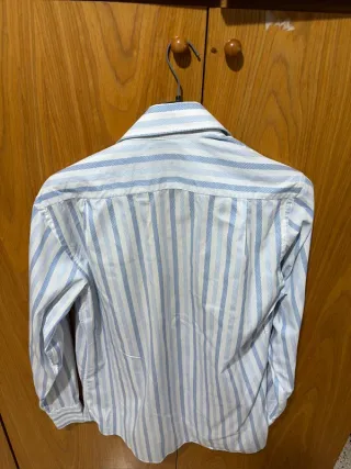 Camicia Wells & Moss uomo righe azzurre M