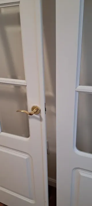 3 Puertas Madera Blanca Cristal