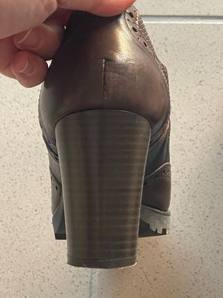 Francesine marroni pelle tacco 39