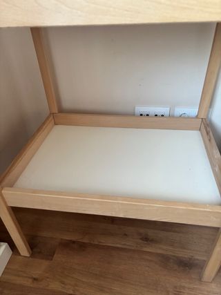 Cambiador bebé IKEA haya/blanco