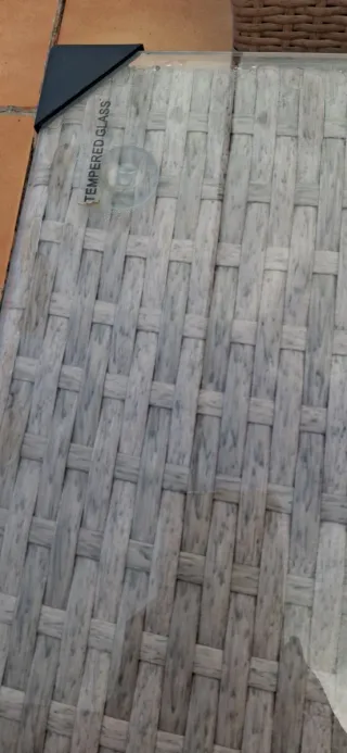 Sofá Chaise Longue Ratán Exterior + Mesa de centro