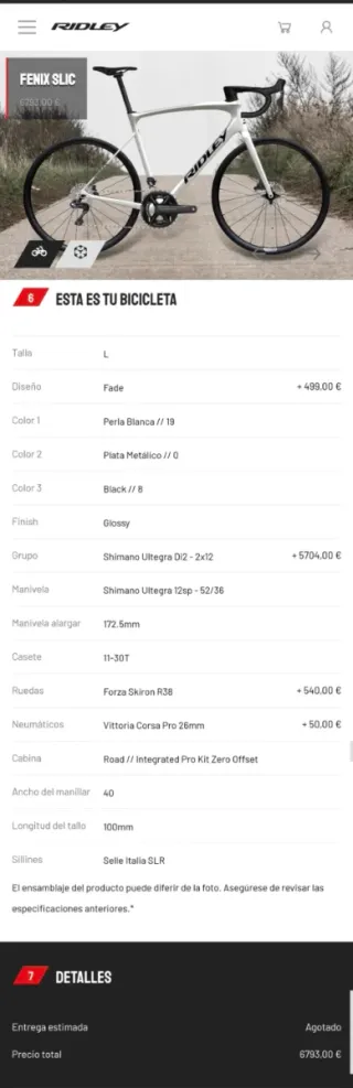 Bicicleta Ridley Fenix Slic