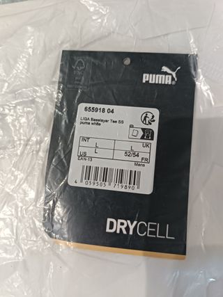 Puma T-Shirt Maglia DryCell Tg. L Bianca