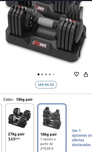 Mancuernas Ajustables EnterSports 18kg (Par)
