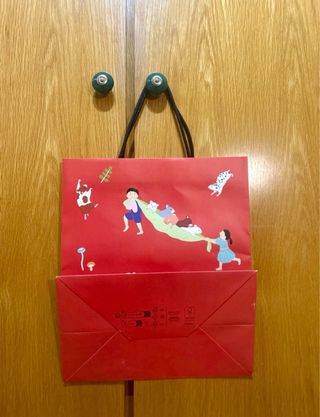 Bolsa Loewe Roja con Dibujos