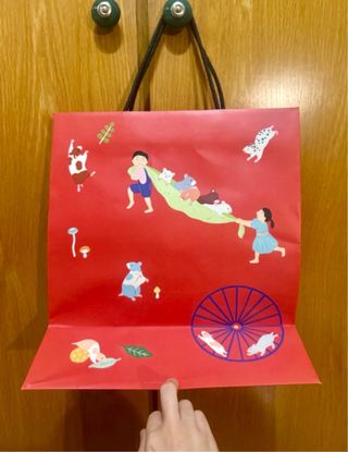 Bolsa Loewe Roja con Dibujos