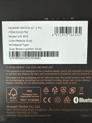 HUAWEI Watch GT 2 Pro Gris/Plata