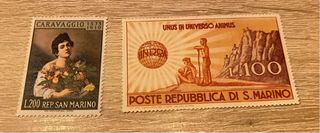 Coppia francobolli San Marino non usati