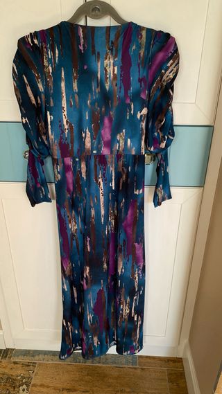 Vestido fiesta azul y morado