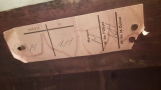 Escritorio francés Imperio, sellos de galería.