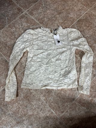 Camiseta encaje blanco