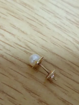 Pendientes Oro 18k y Perla