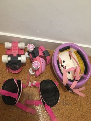 Set Patinaje Hello Kitty Casco y Protecciones