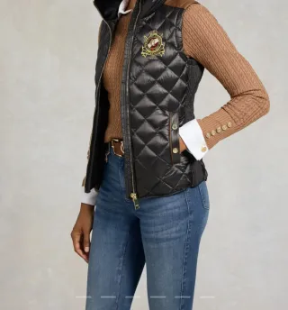 Chaleco acolchado Holland Cooper negro/marrón