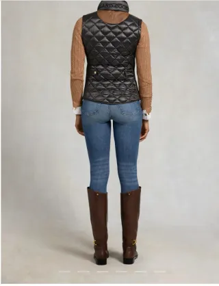 Chaleco acolchado Holland Cooper negro/marrón