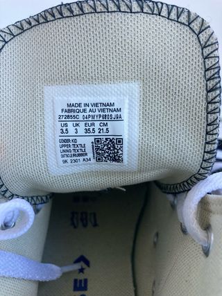 Converse All Star Plataforma Negras Talla 35.5