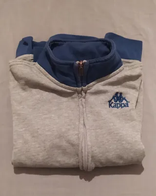 Felpa Kappa Grigia e Blu