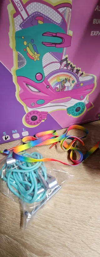 Patines 4 ruedas luces LED Talla 30-33