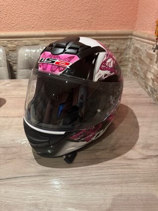 Casco LS2 Flutter Talla S Rosa/Negro Mariposas