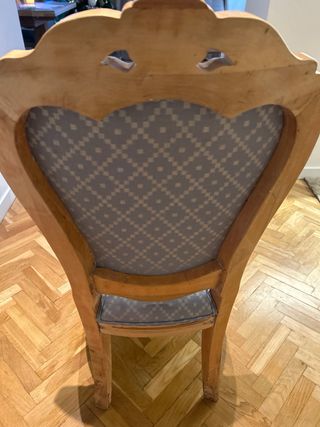 Sillas de comedor madera y tela