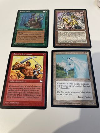 4 Cartas Magic: Willow Faerie, Silbato de Arcum, G