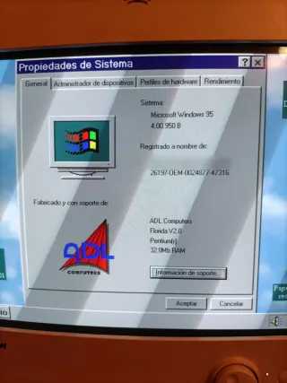 Ordenador Antiguo Intel Pentium