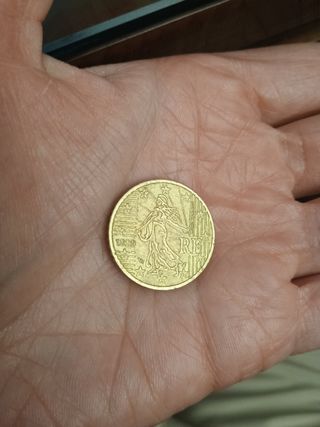 Moneda 50 céntimos Francia 1999.