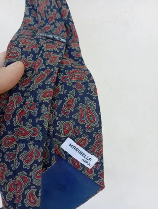 Cravatta Marinella Blu e Rossa