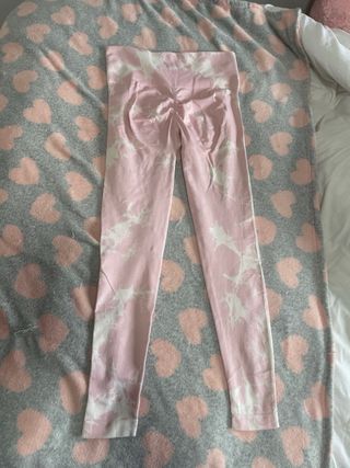 Leggings Tie-Dye Rosa y Blanco