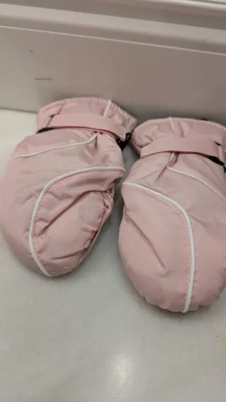 Manoplas de nieve rosas 4-8 años