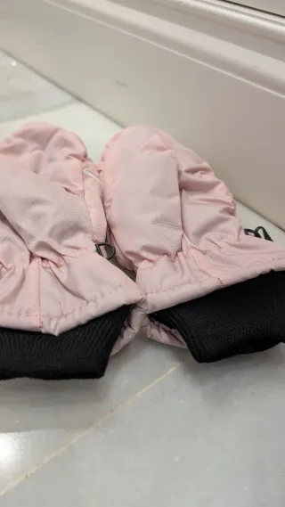 Manoplas de nieve rosas 4-8 años