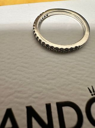 Anillo Pandora Diamantes y Plata Talla, 50,