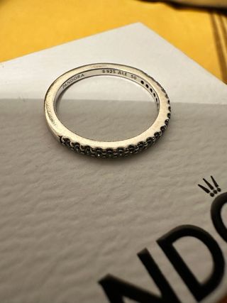 Anillo Pandora Diamantes y Plata Talla, 50,