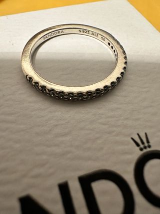 Anillo Pandora Diamantes y Plata Talla, 50,