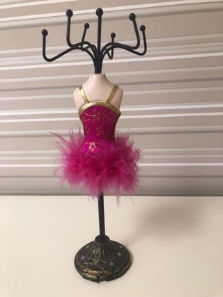 Maniquí Joyero Bailarina Rosa y Dorado