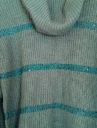 Jersey Massimo Dutti verde y turquesa